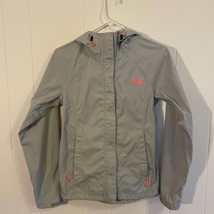 Grey/ pink north face